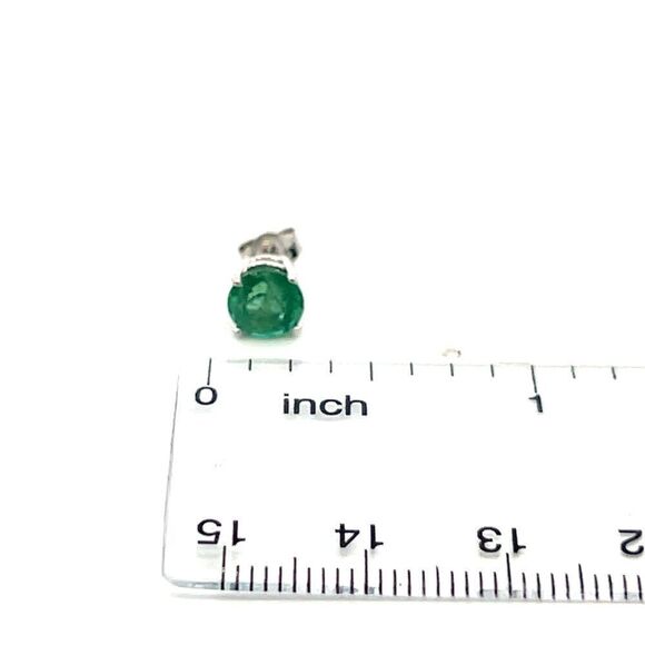Natural Emerald Stud Earrings 14k White Gold 1.93 Carats Certified $1,995 121155 - Picture 11 of 12